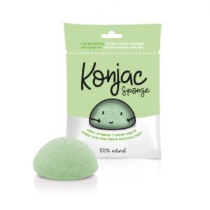Naturlig konjac ansiktssvamp med grönt te