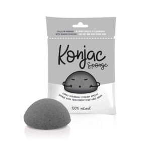 Konjac ansiktssvamp med bambukol för fet hy