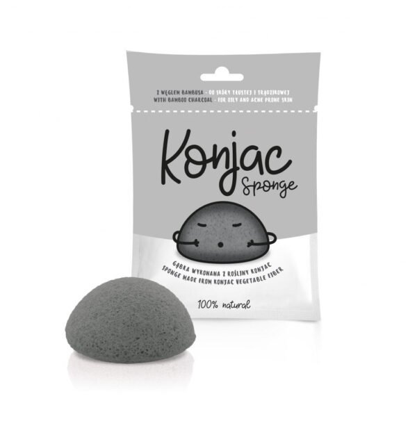 Konjac ansiktssvamp med bambukol för fet hy