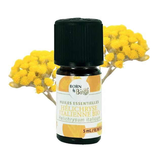 Eterisk olja helichrysum i ekologisk flaska