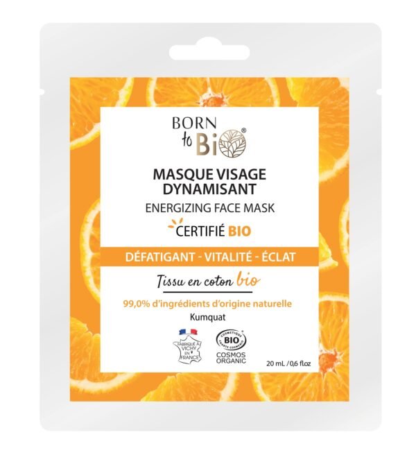 ansiktsmask tyg kumquat certifié bio
