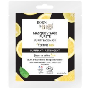 Ansiktsmask för fet hud med kol och yuzu