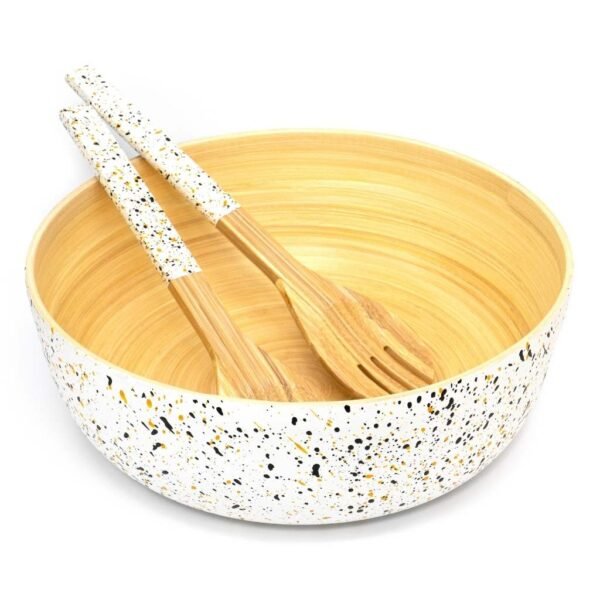 Bambubestick sallad set – Serveringsset - Image 5