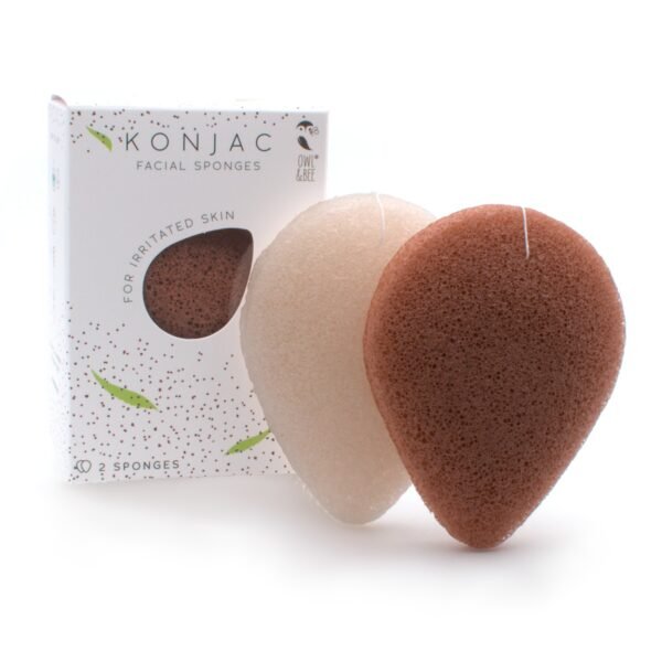 Konjacsvamp känslig hud – 2-pack med vulkansand & aloe - Image 2