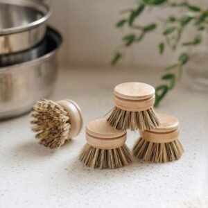 Miljövänlig diskborste refill – 4 naturliga borsthuvuden