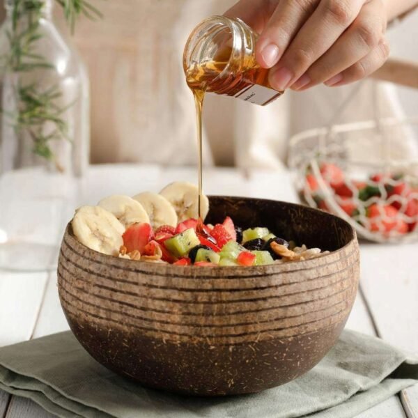 Kokosskål med träsked – Handgjort - Image 5