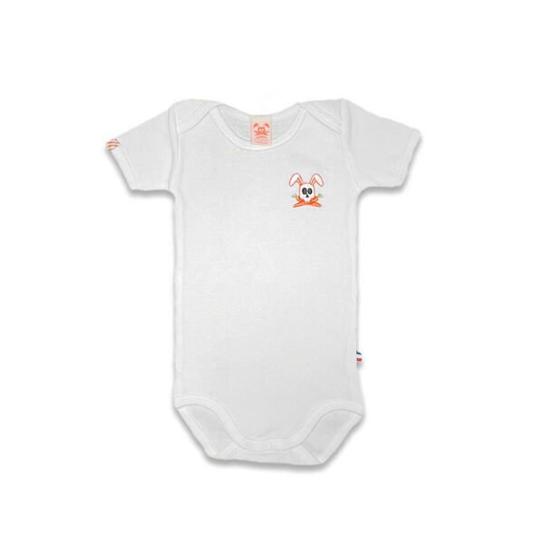 Ekologisk baby body i vit bomull – Fuzzy från PaPate