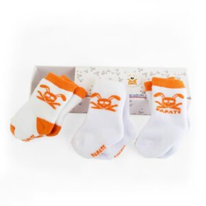 Ekologiska nyfödda sockor i 3-pack från PaPate – Mjuka babysockor i bomull